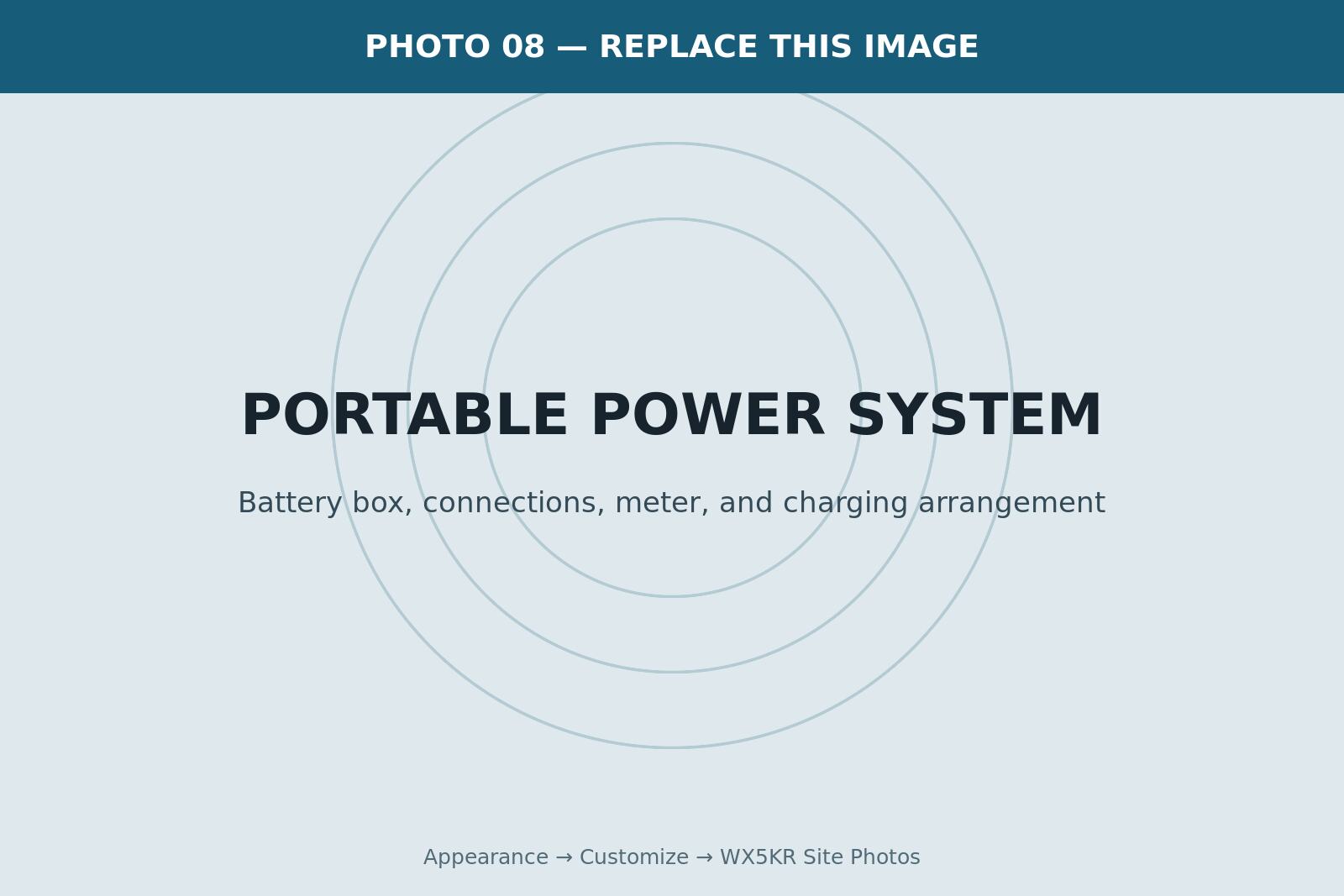 A homebuilt portable battery and radio power system